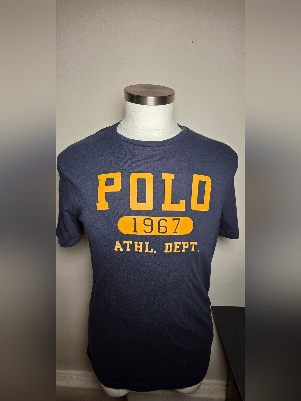 Polo by Ralph Lauren Navy Short Sleeve Tee with Yellow Graphic